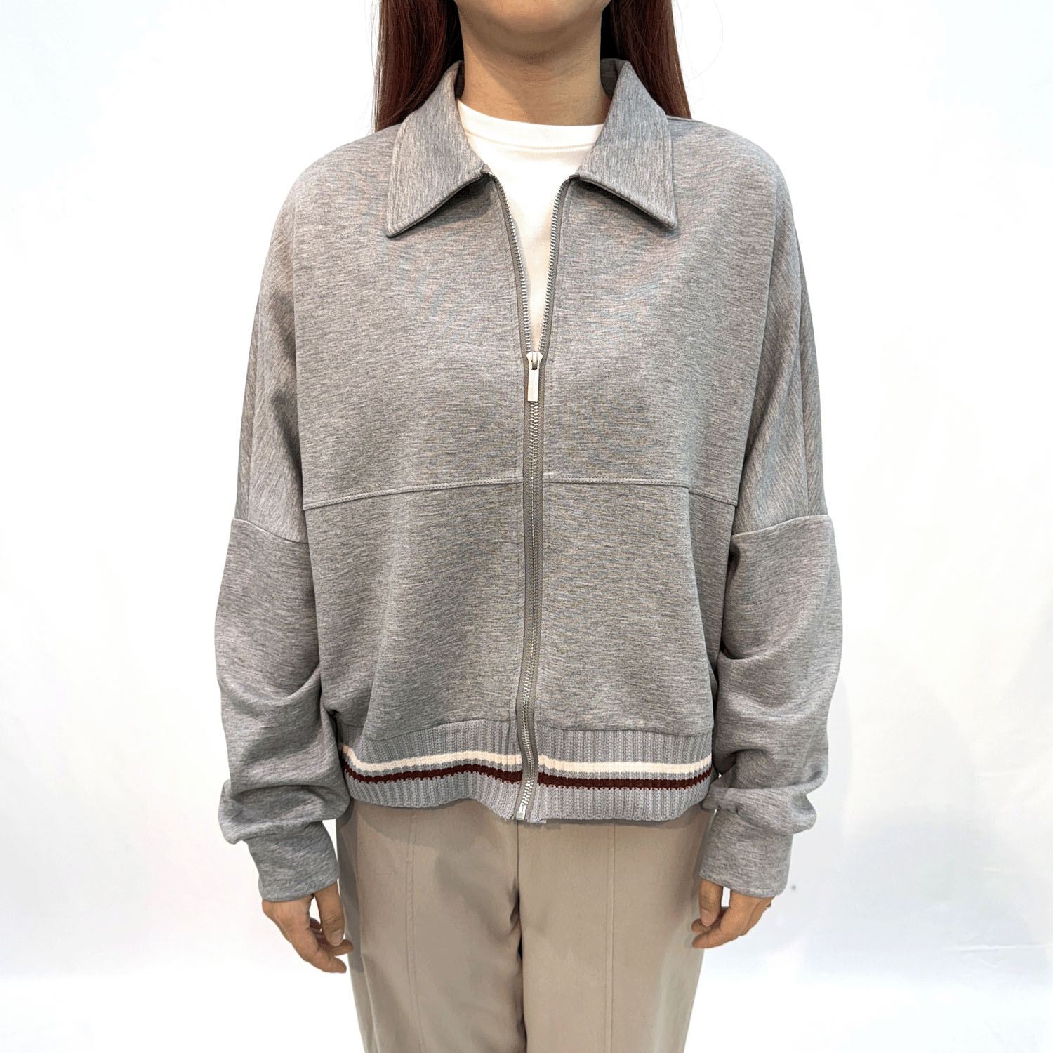 襟付きカットソージャケット