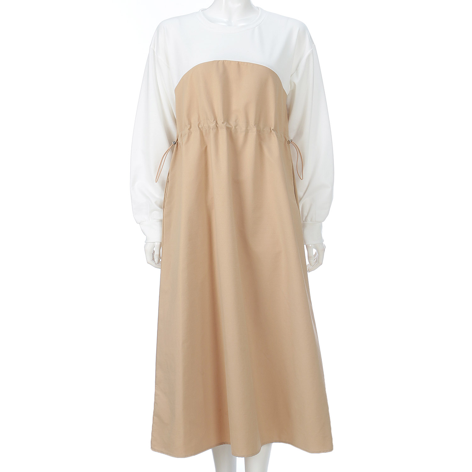 カットソー切替ワンピース - 画像3