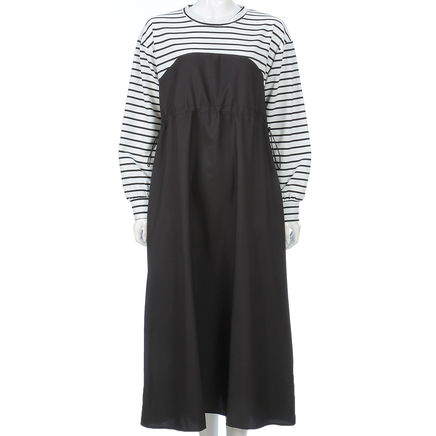 カットソー切替ワンピース