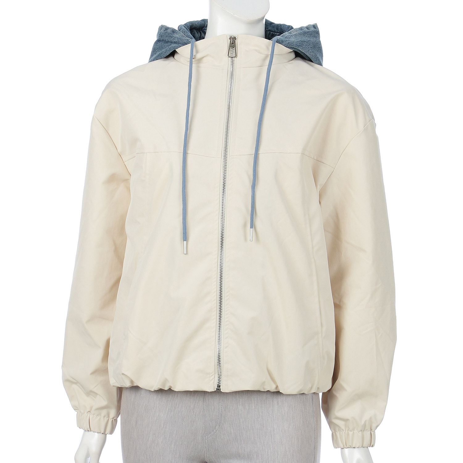 デニム布帛切替ジャケット