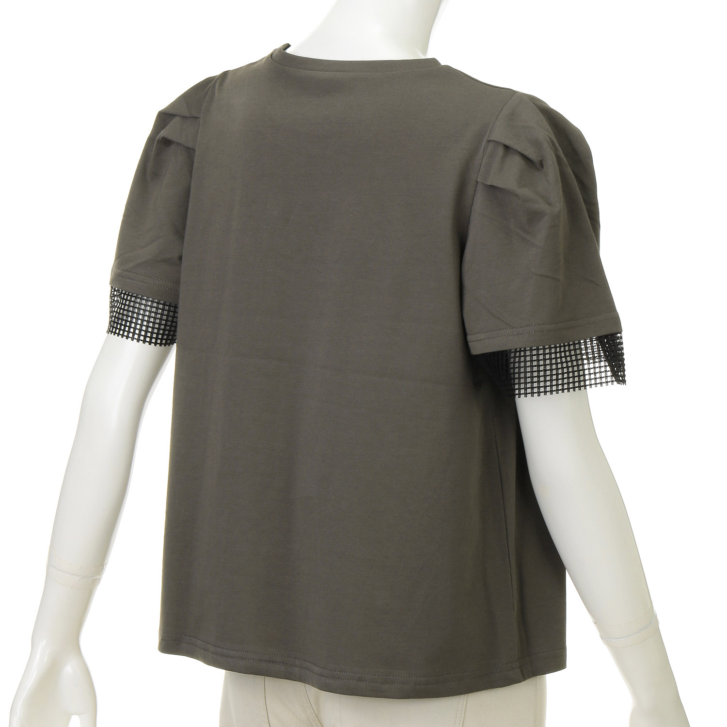 メッシュ袖刺繍Tシャツ - 画像7