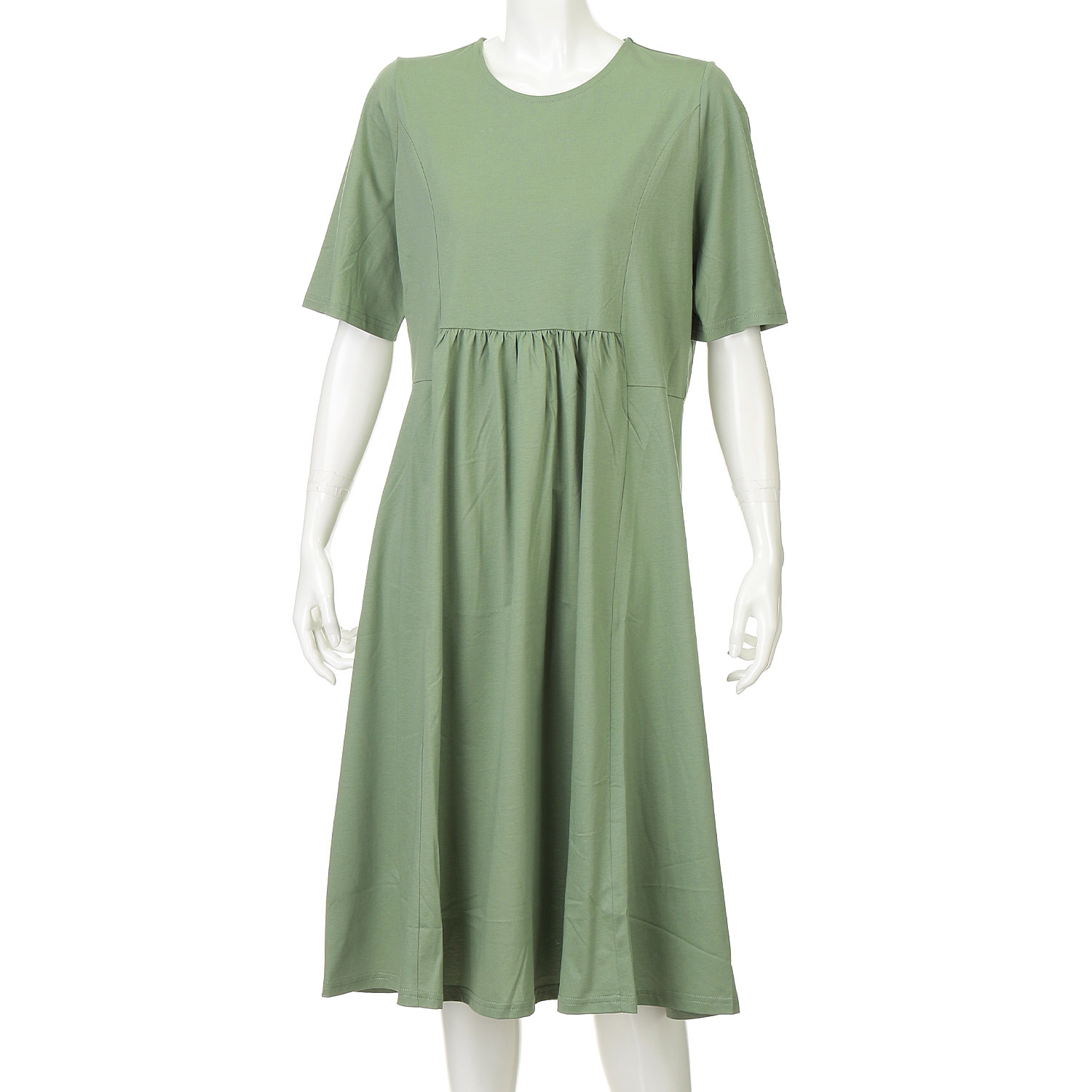 ダブルシルケットコットン100 ウエスト切替ワンピース - 画像14