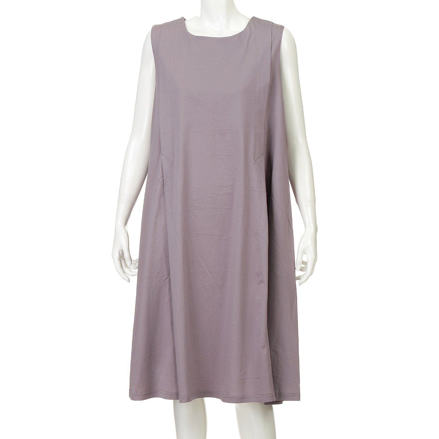 ダブルシルケットコットン100 タックノースリーブワンピース - 画像19