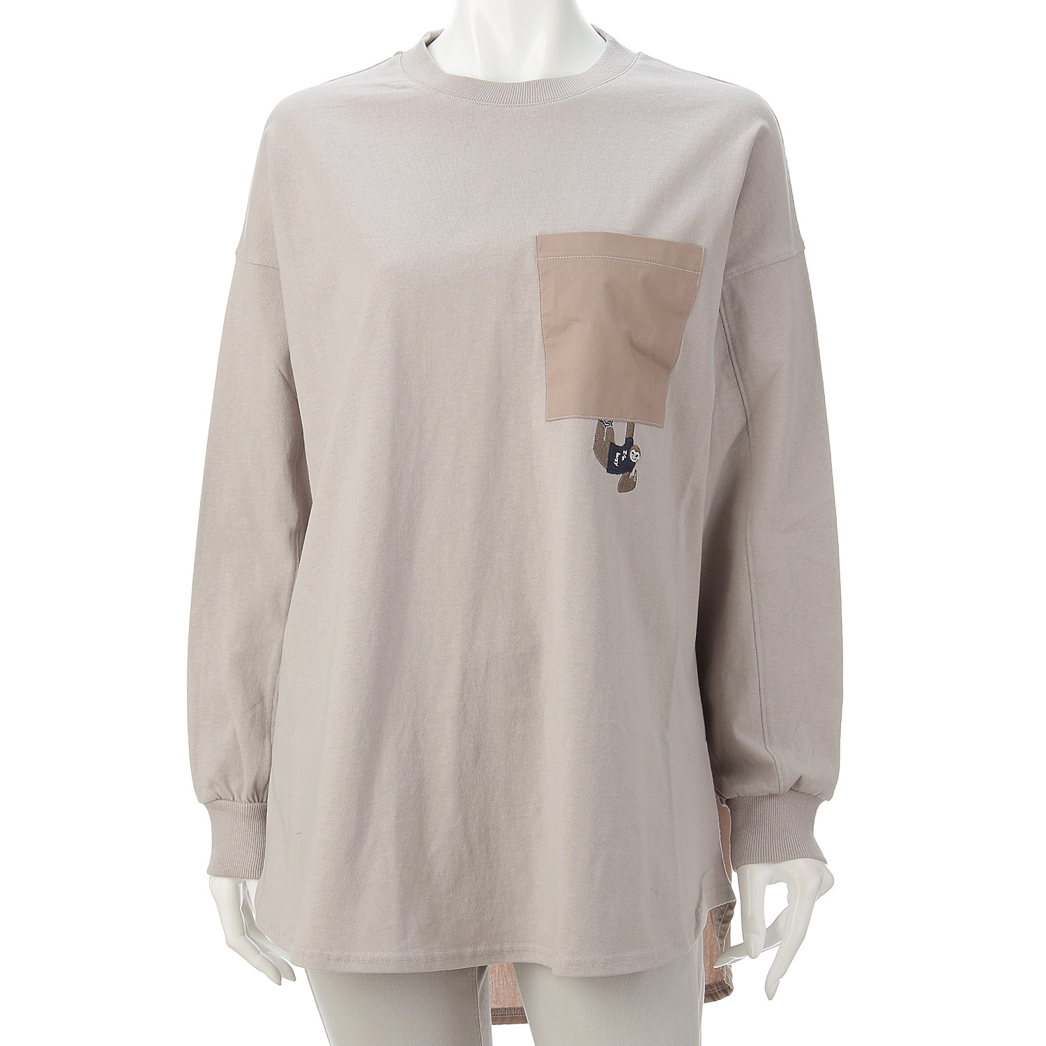 LUPILIEN なまけもの刺繍Tシャツ - 画像2