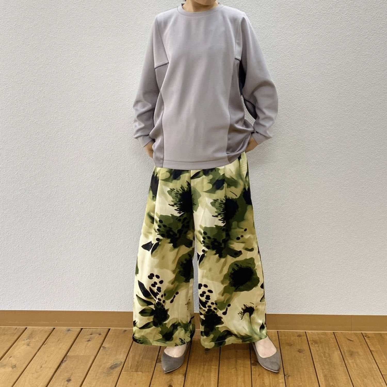 ドルマン切替カットソー - 画像1