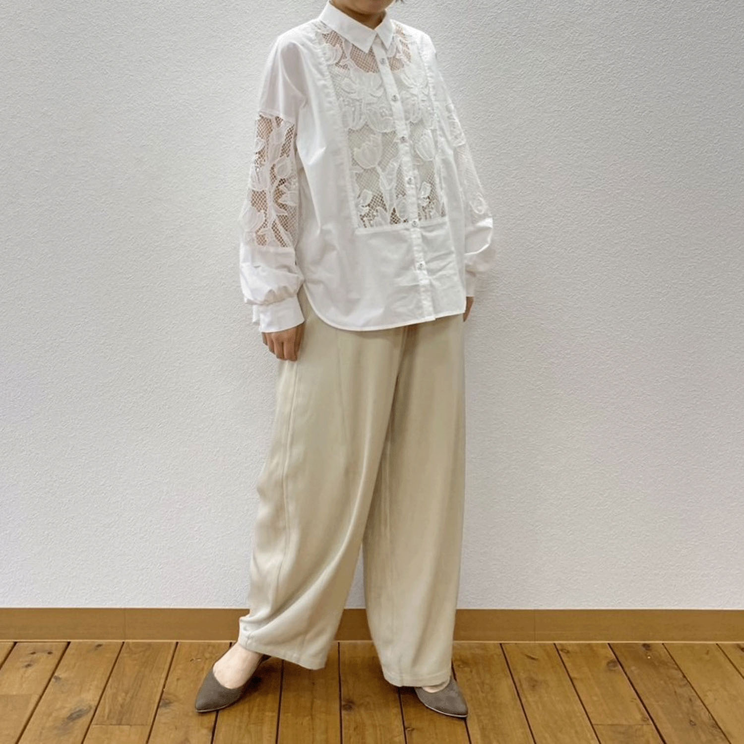 レース切替えシャツ - 画像1