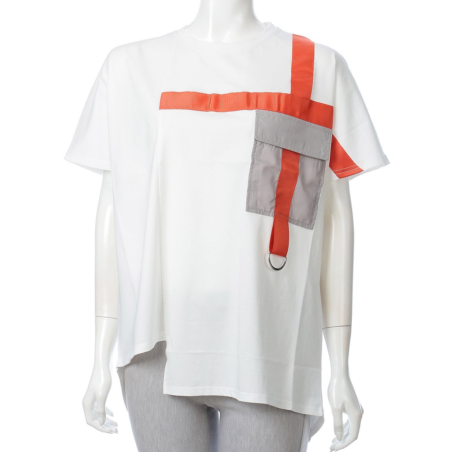 グログランテープ使いTシャツ - 画像1
