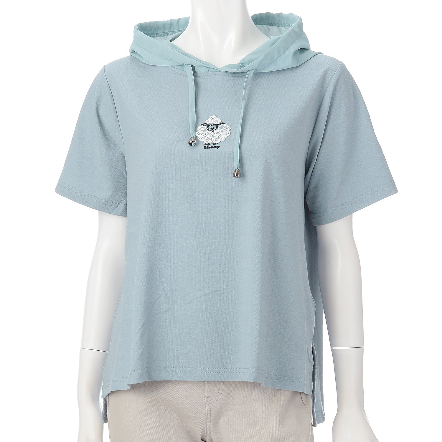 ハブラシ刺繍パーカーTシャツ - 画像1