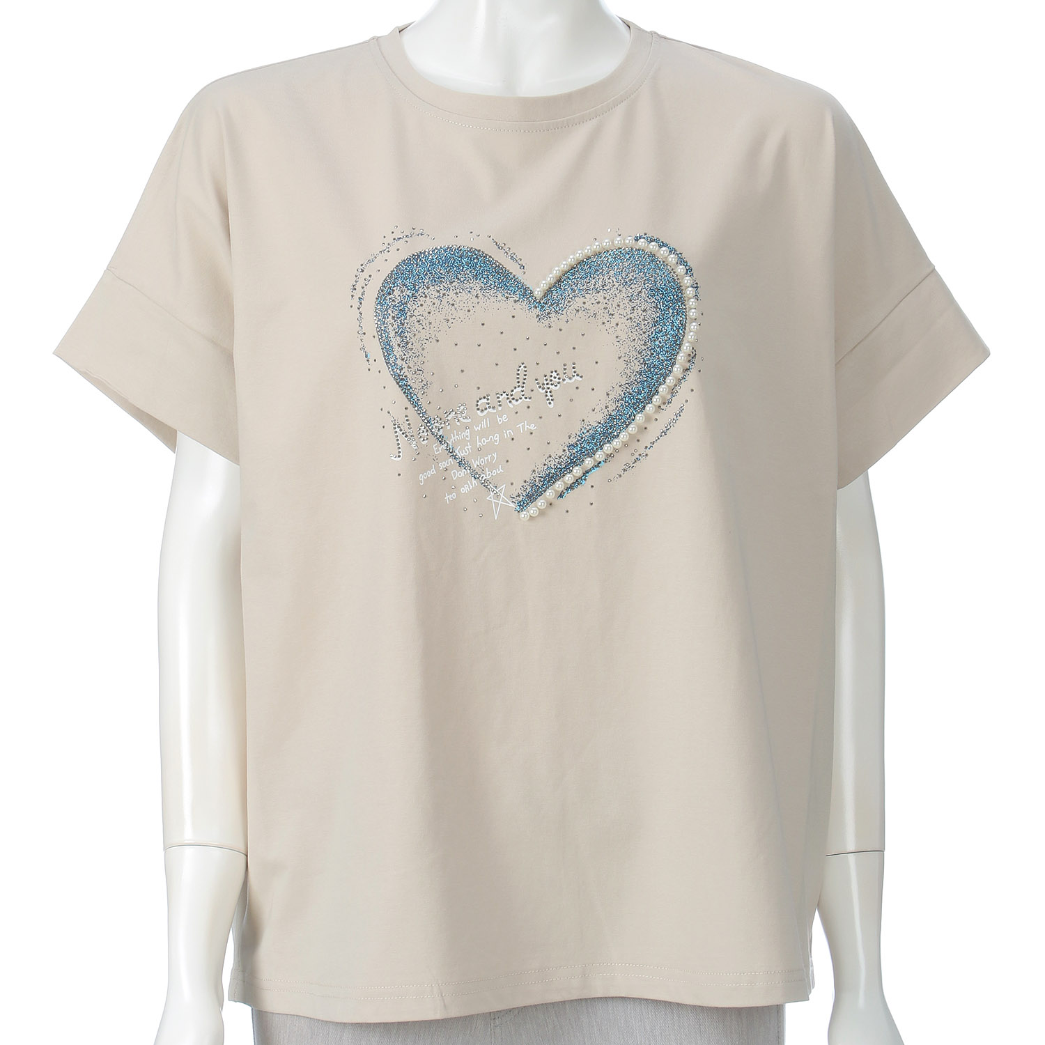 ハートプリントTシャツ - 画像2