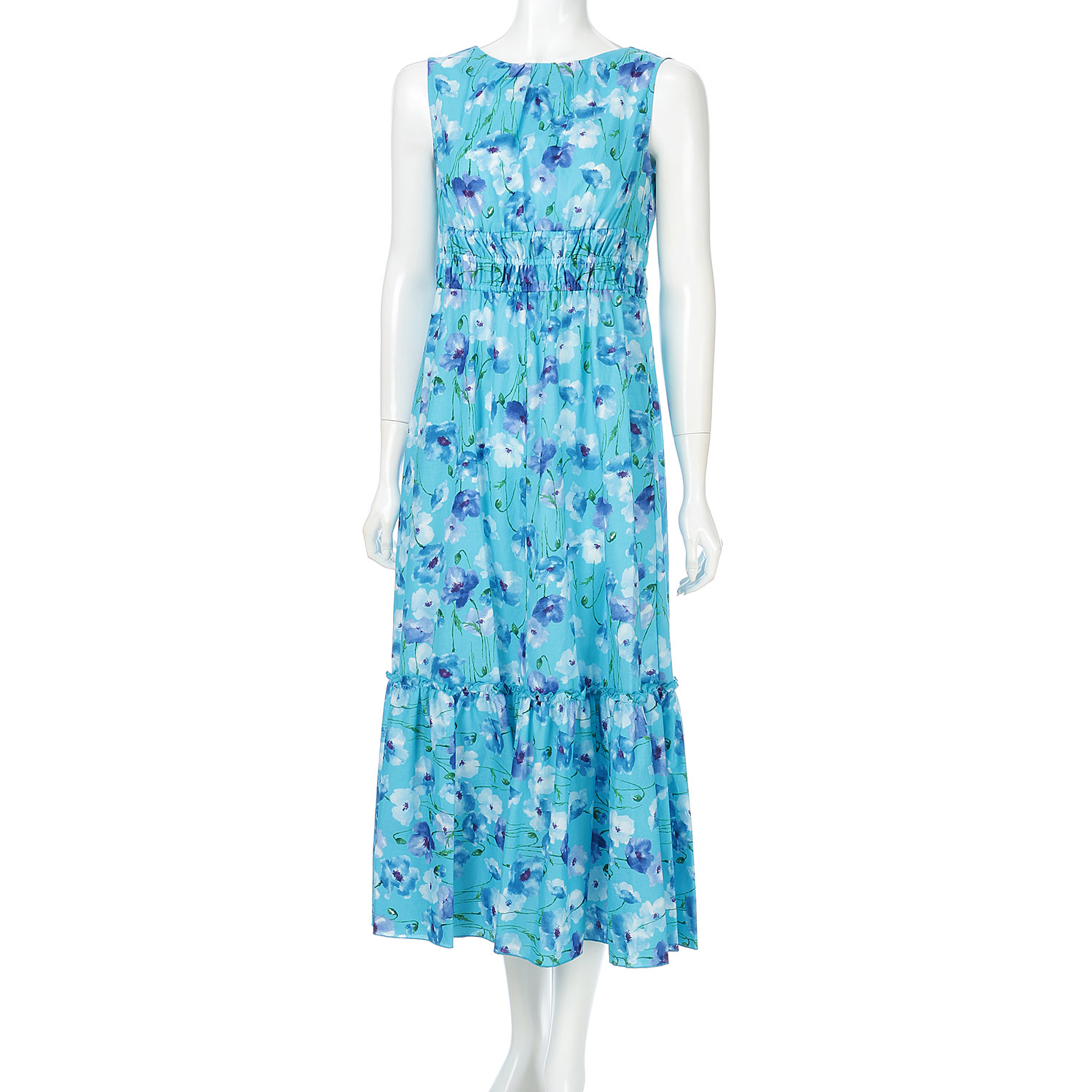 ADESSO L’ORA Wシャーリング花柄ワンピース - 画像12