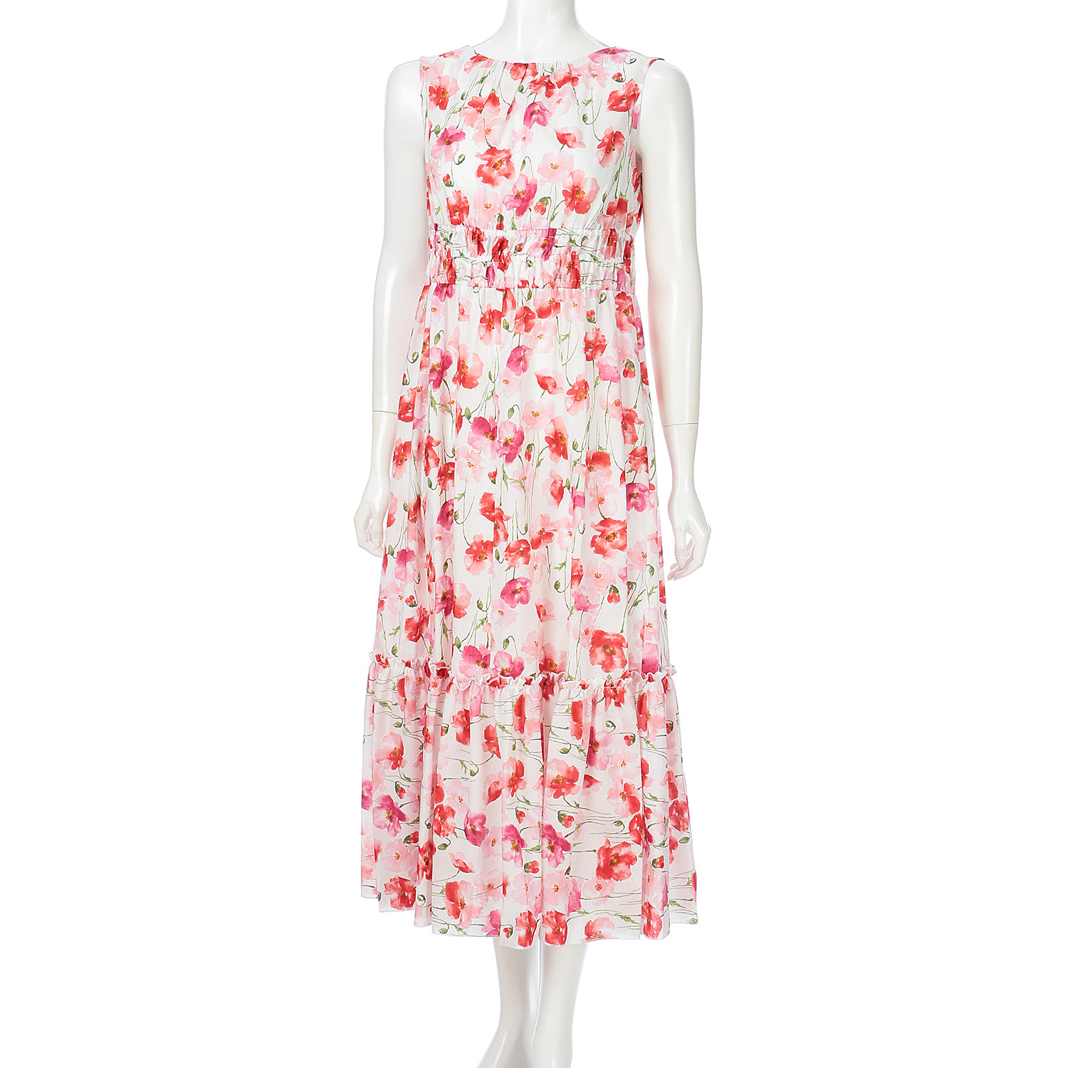 ADESSO L’ORA Wシャーリング花柄ワンピース - 画像9