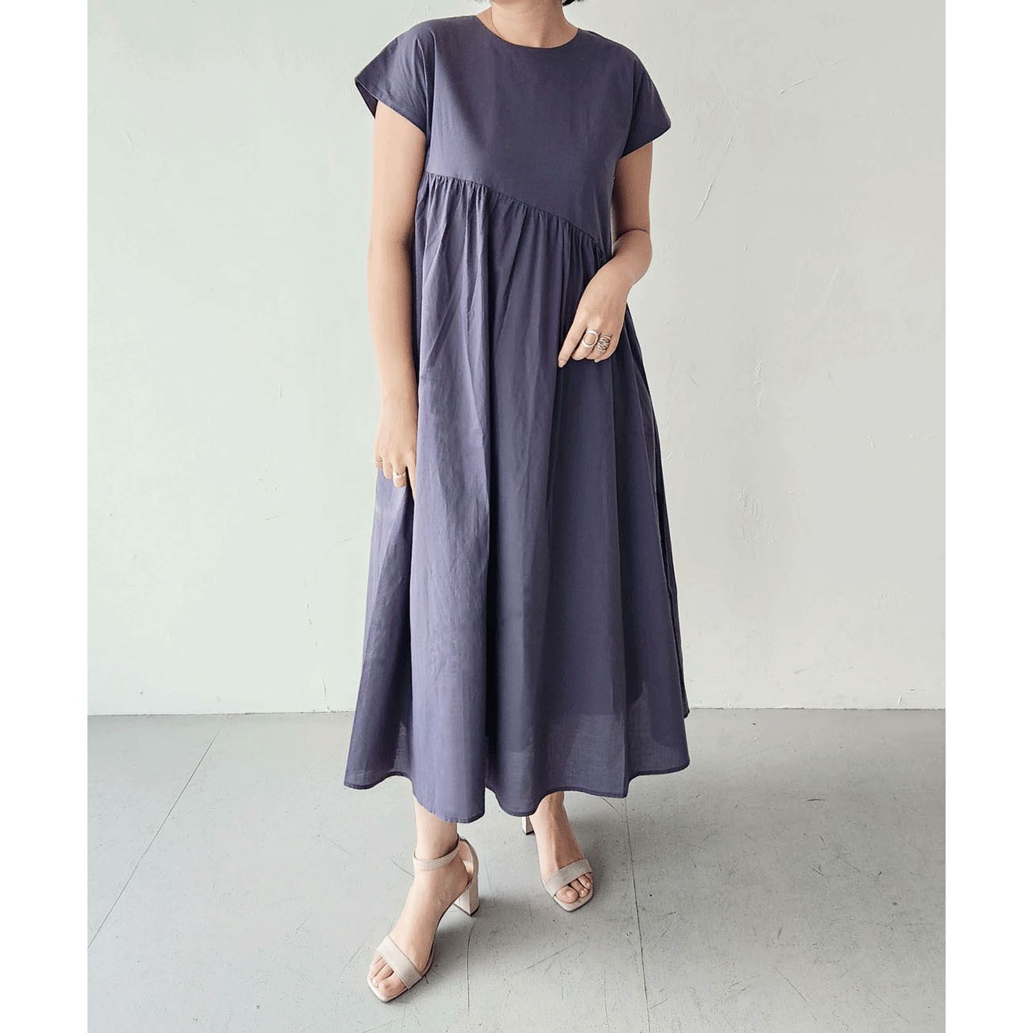 epidemique 斜めギャザーワンピース