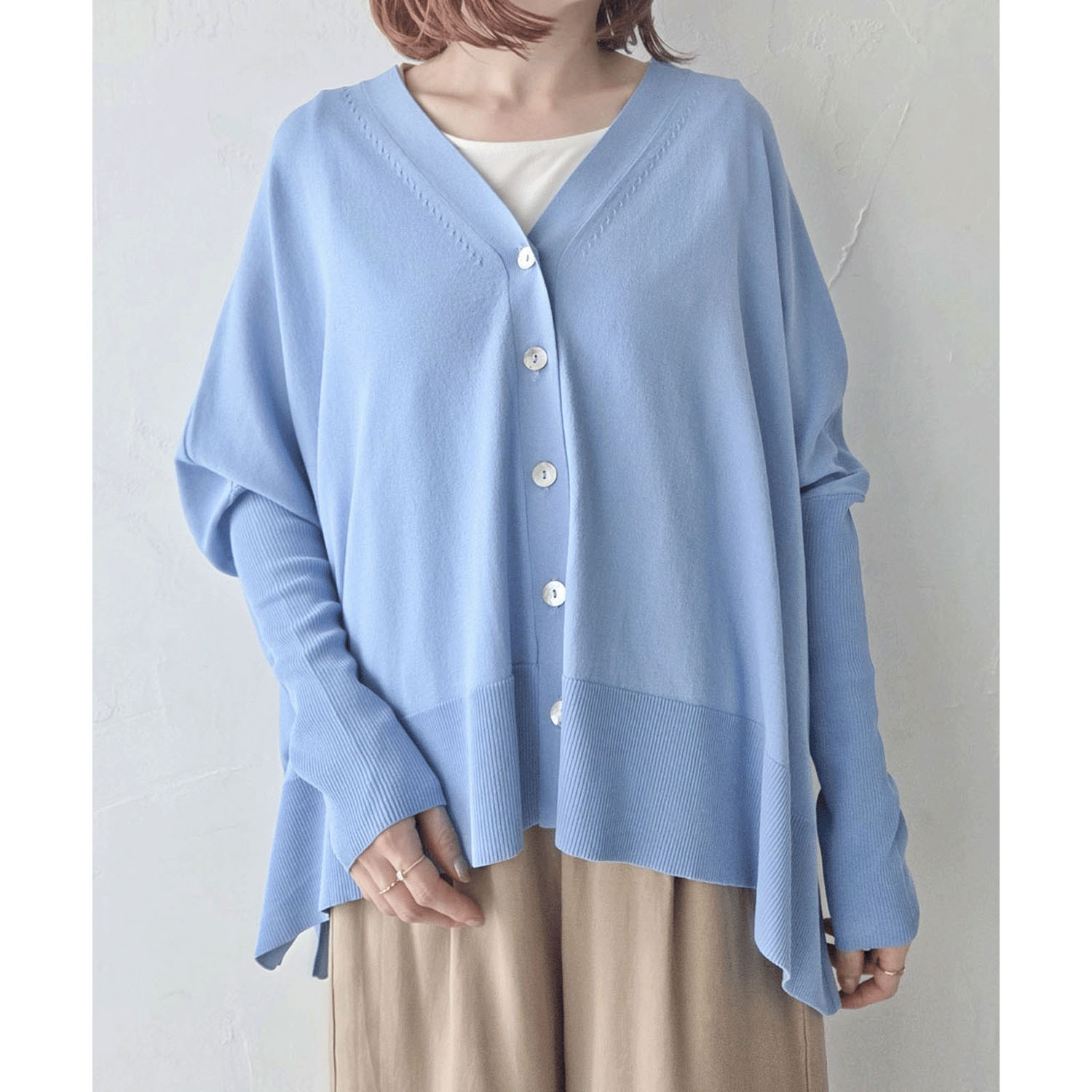 epidemique Vネックワイドカーディガン - 画像1