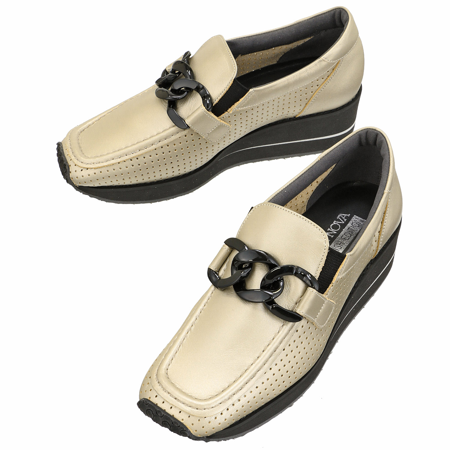 VITA NOVA 飾り付きスリッポンシューズ6975 - 画像2