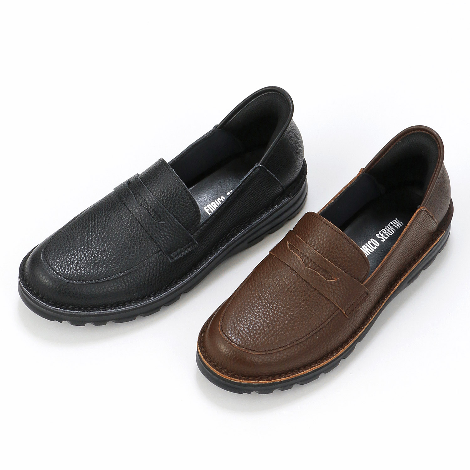 ENRICO SERAFINI ハンズフリー スニーカーソールローファー6017