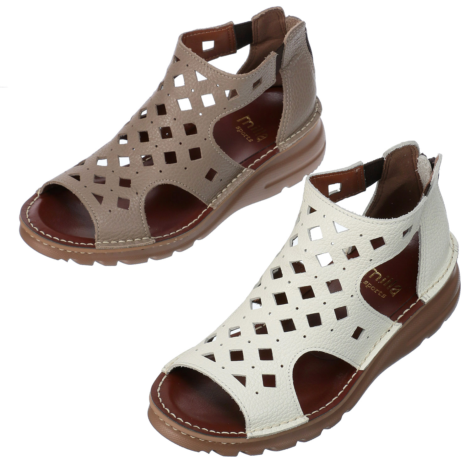 milla sports ダイヤパンチングブーツサンダル11050