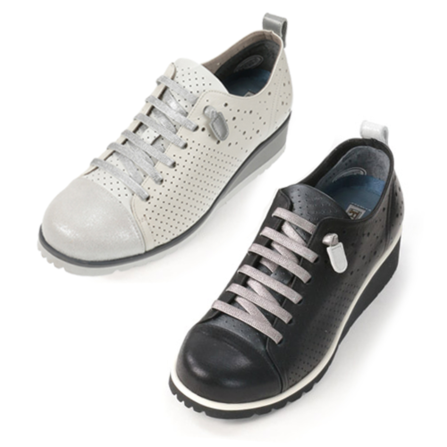 FIZZ REEN 甲ゴムレザースニーカー2410 - 画像1