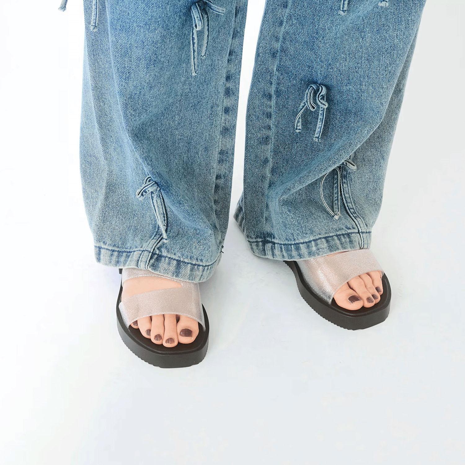 TEMPERATE HOLS SPARKLE ラメサンダル - 画像2