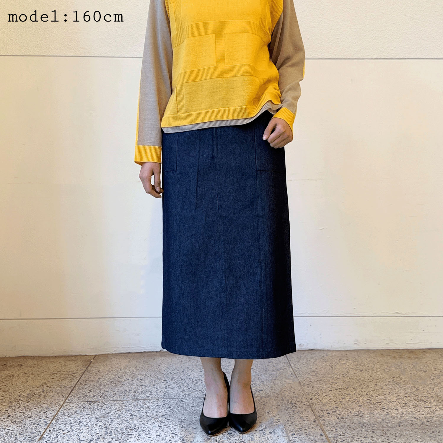 ジップデニムスカート - 画像1