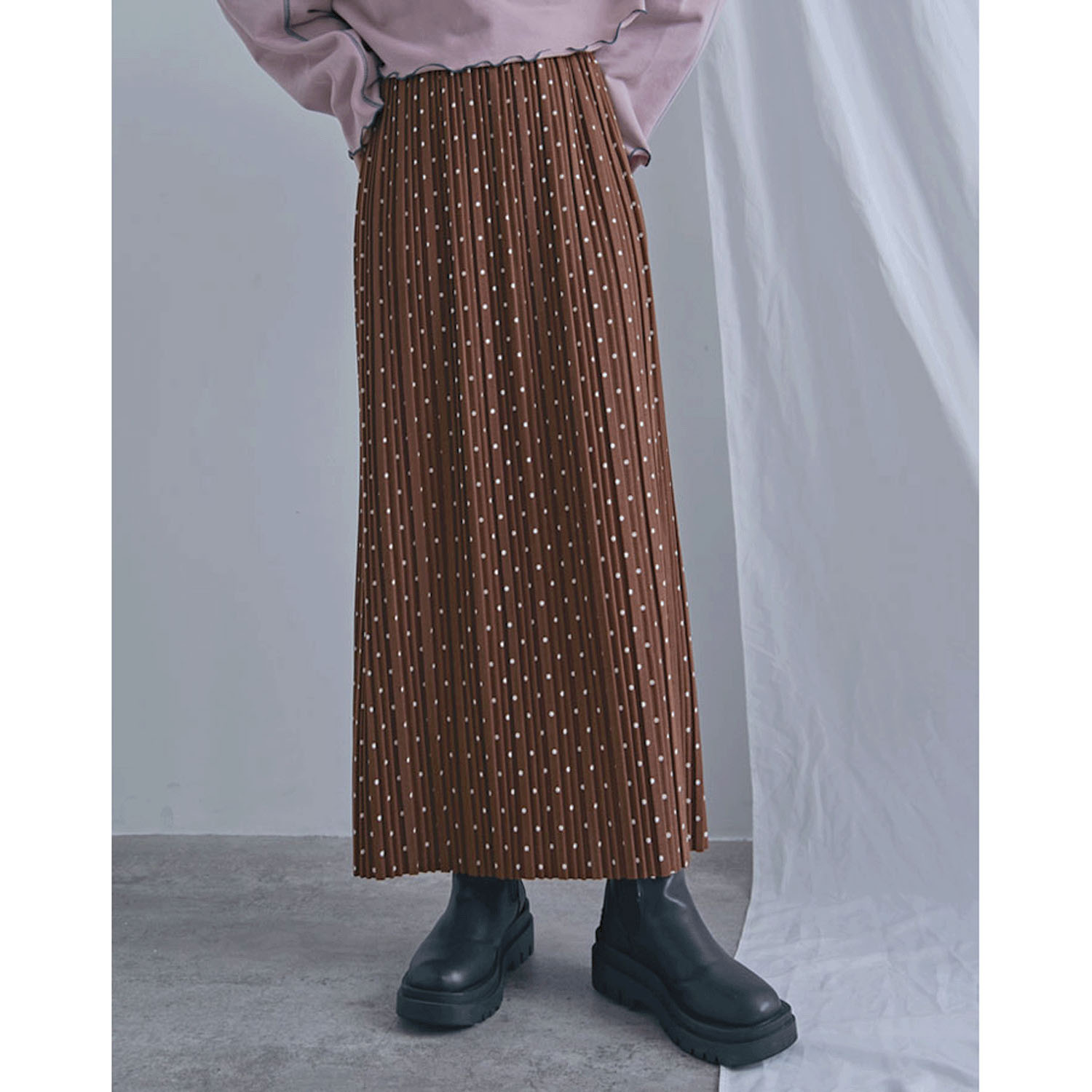 【Insta Live】プリーツ水玉柄スカート - 画像13