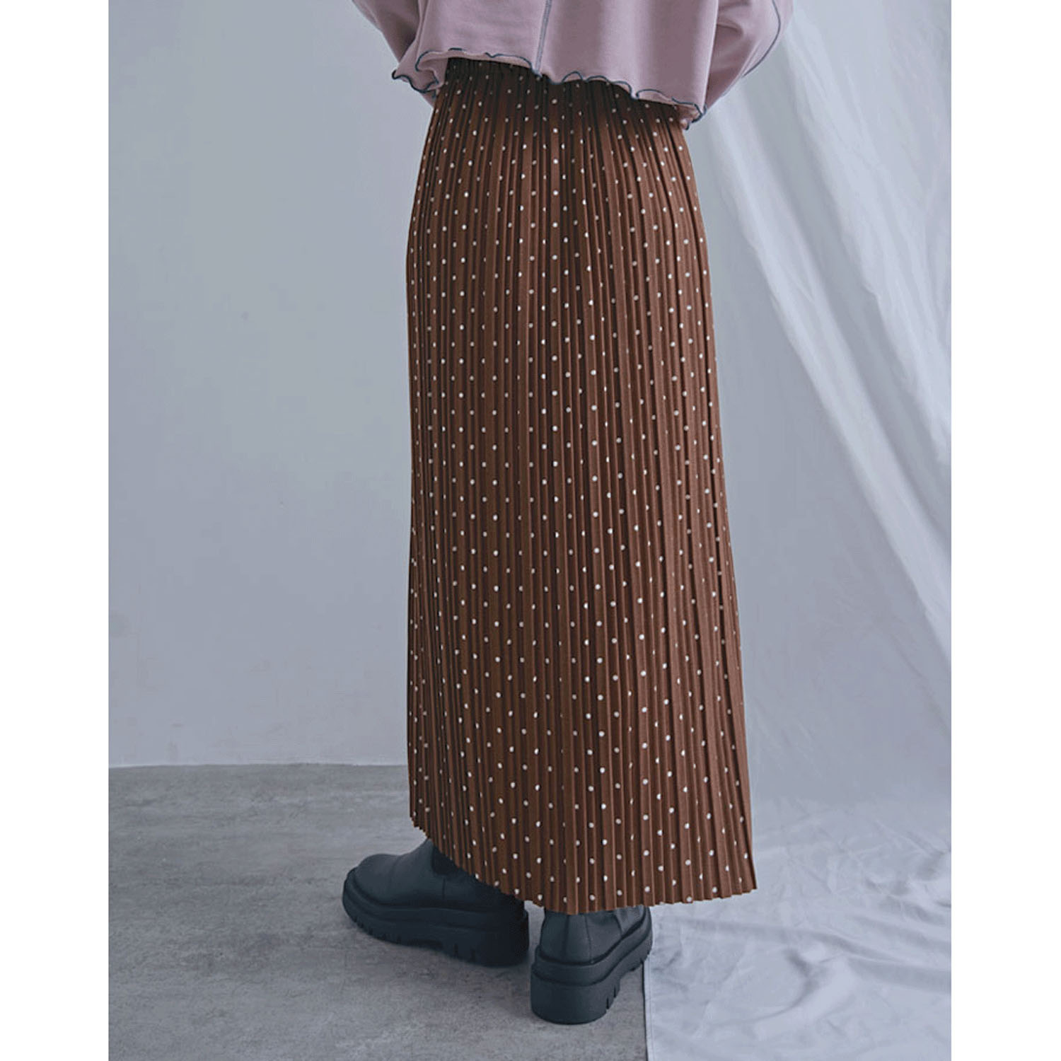 【Insta Live】プリーツ水玉柄スカート - 画像15