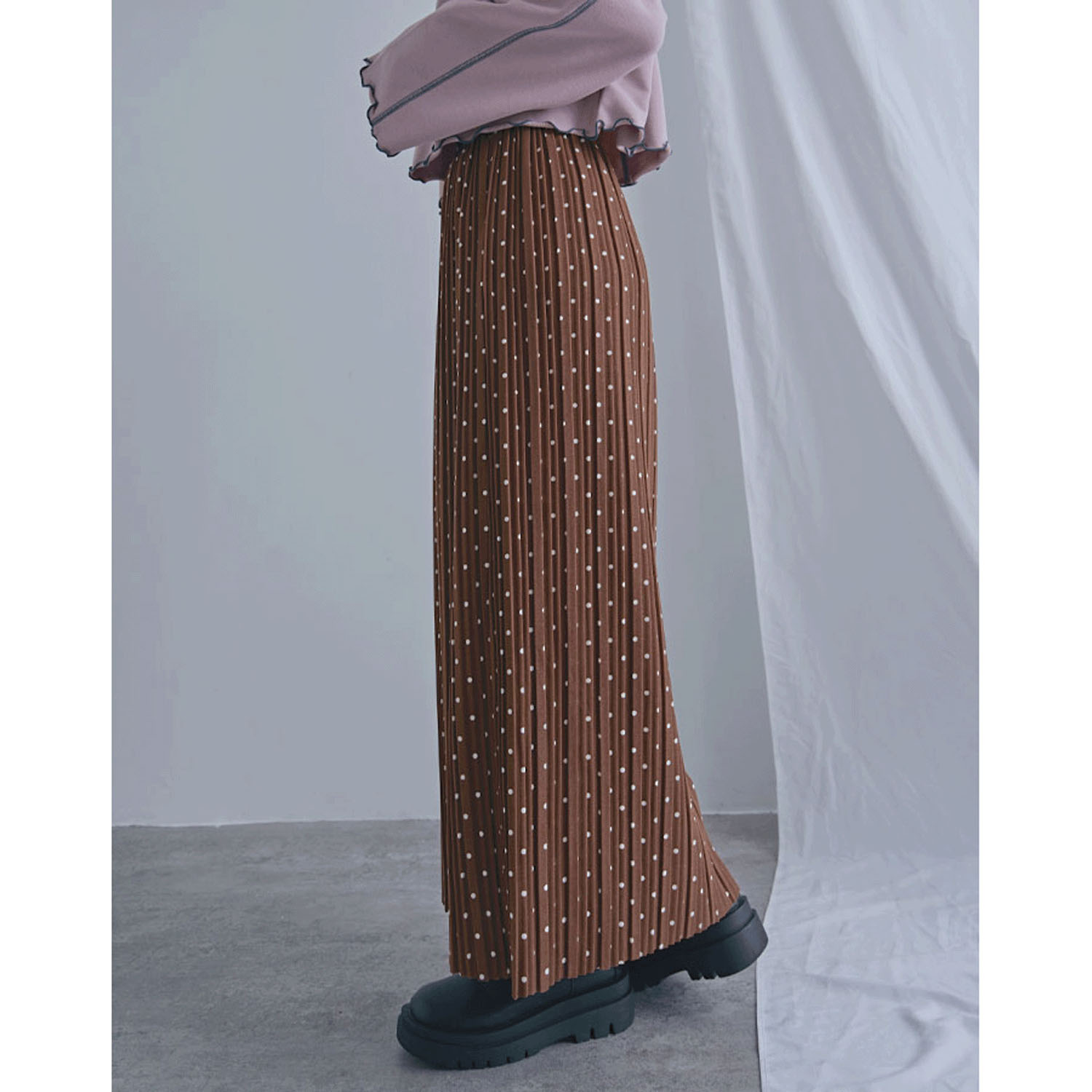 【Insta Live】プリーツ水玉柄スカート - 画像16