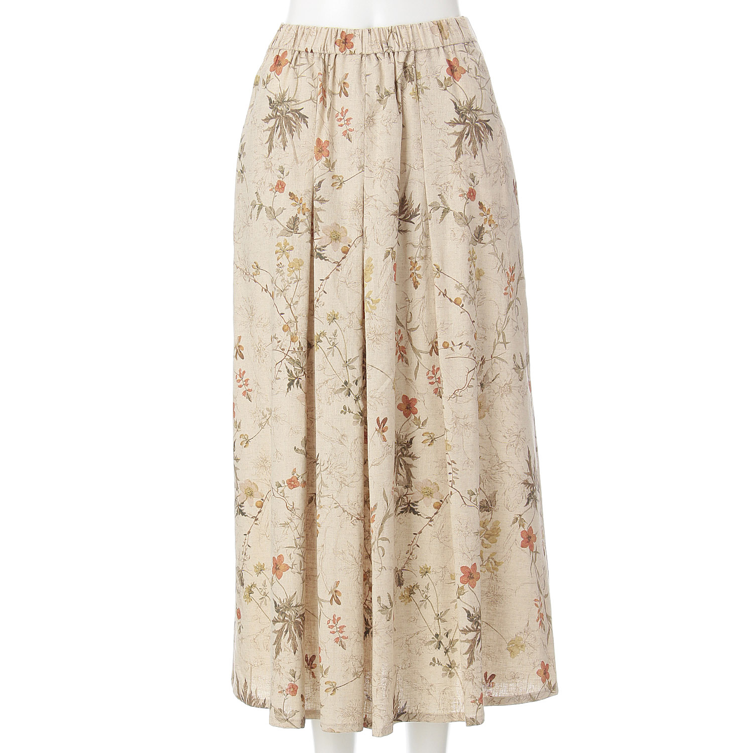 綿麻プリントスカート - 画像7