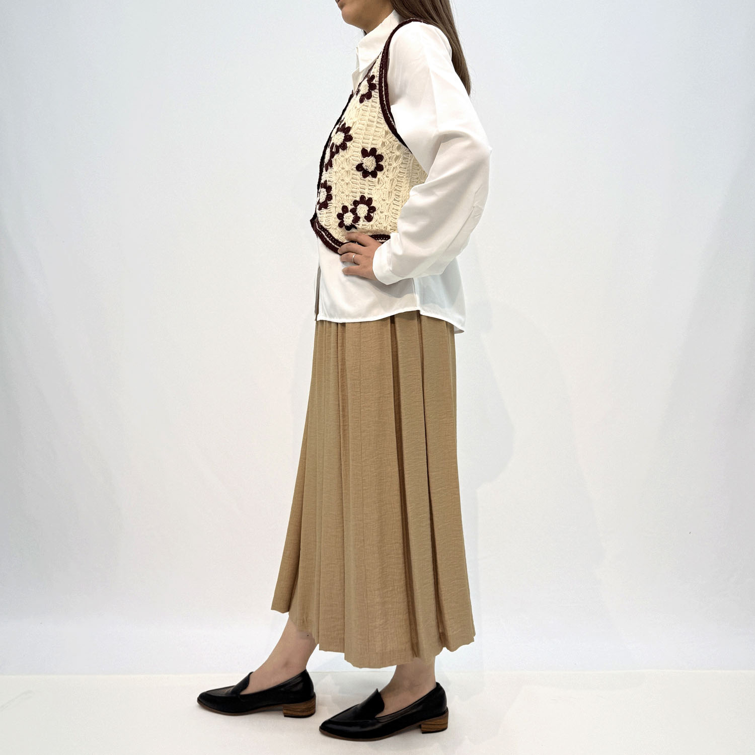 レーヨン麻スラブスカート - 画像2