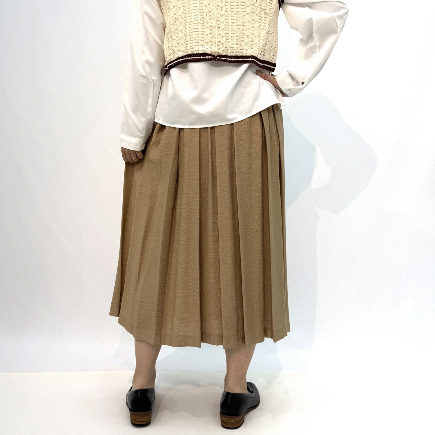 レーヨン麻スラブスカート - 画像3