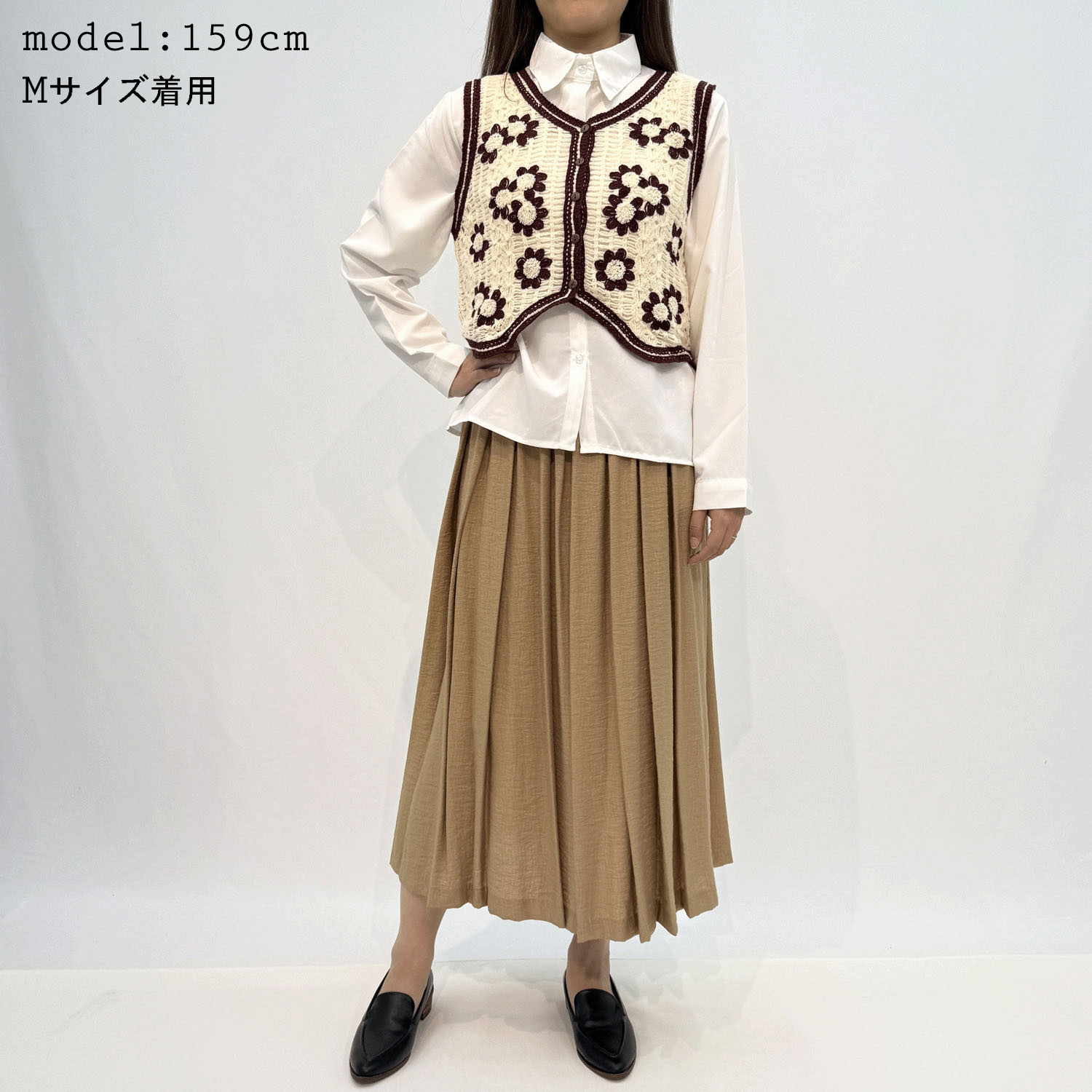 レーヨン麻スラブスカート - 画像1