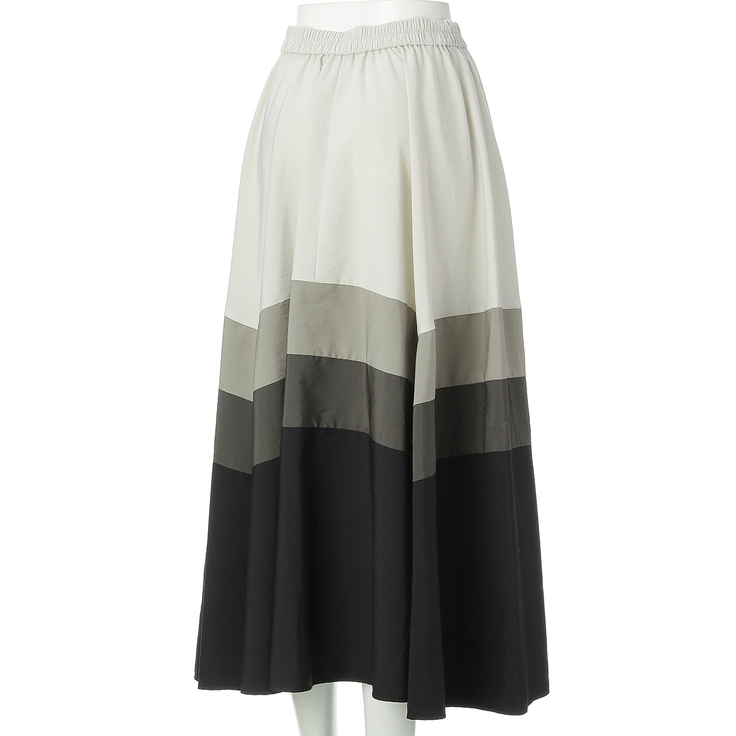 無地配色フレアースカート - 画像9