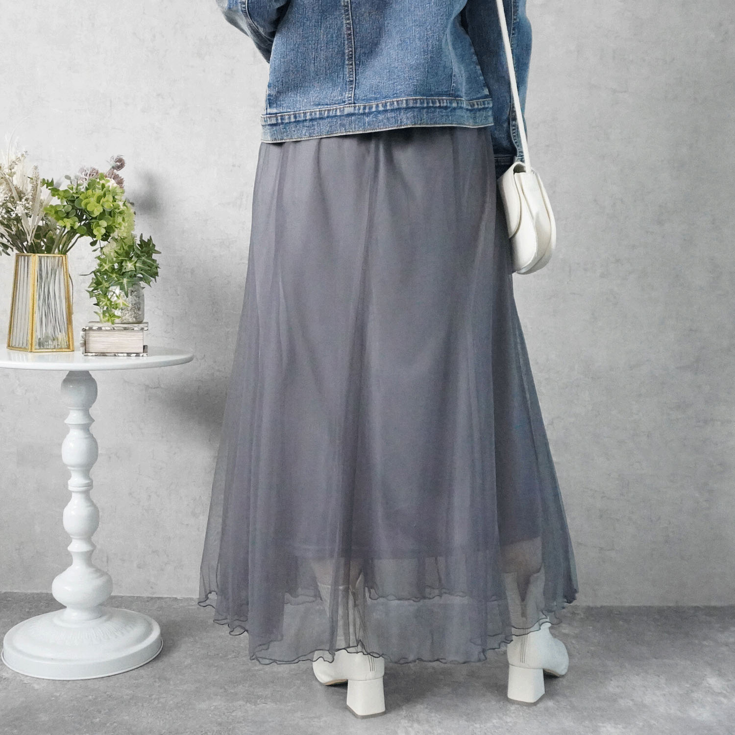 W HEART 大人チュールロングスカート - 画像18