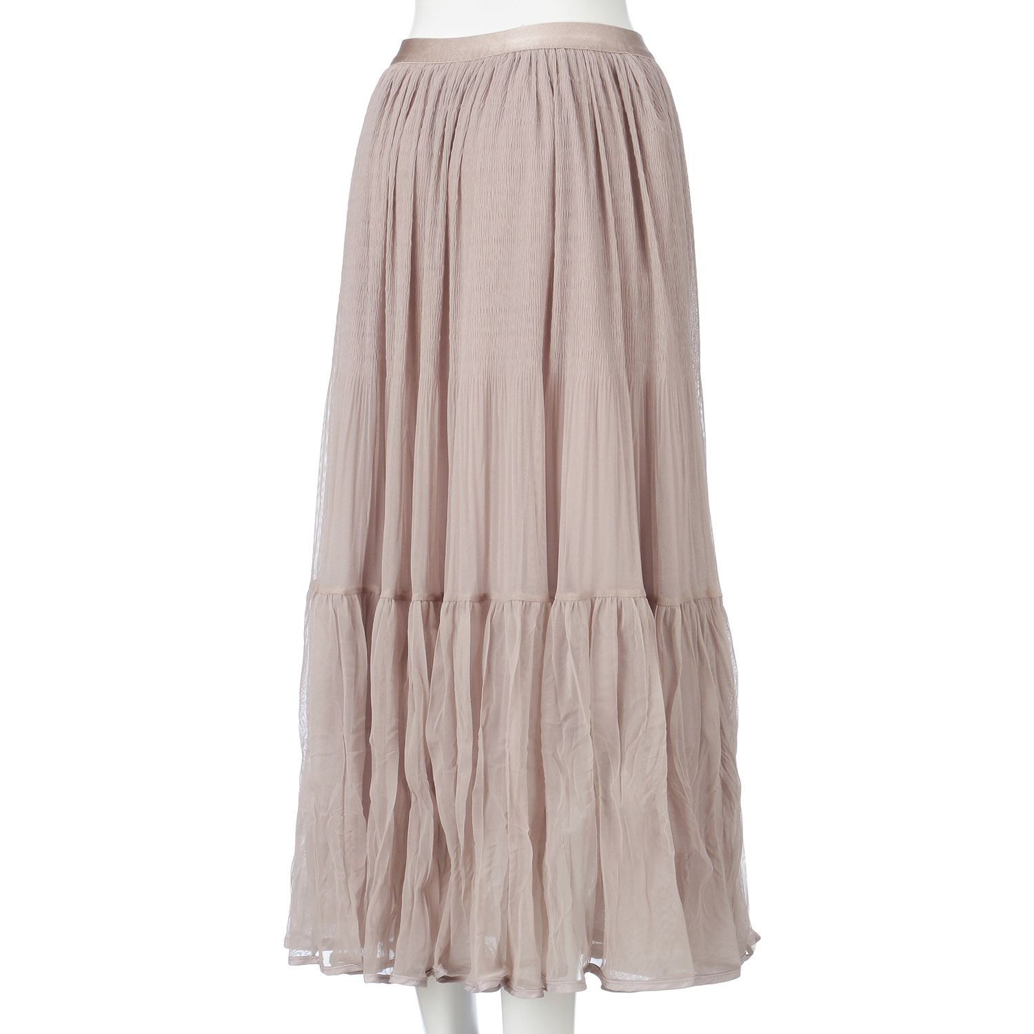 Nohea 裾パイピングシャーリングティアードスカート - 画像13