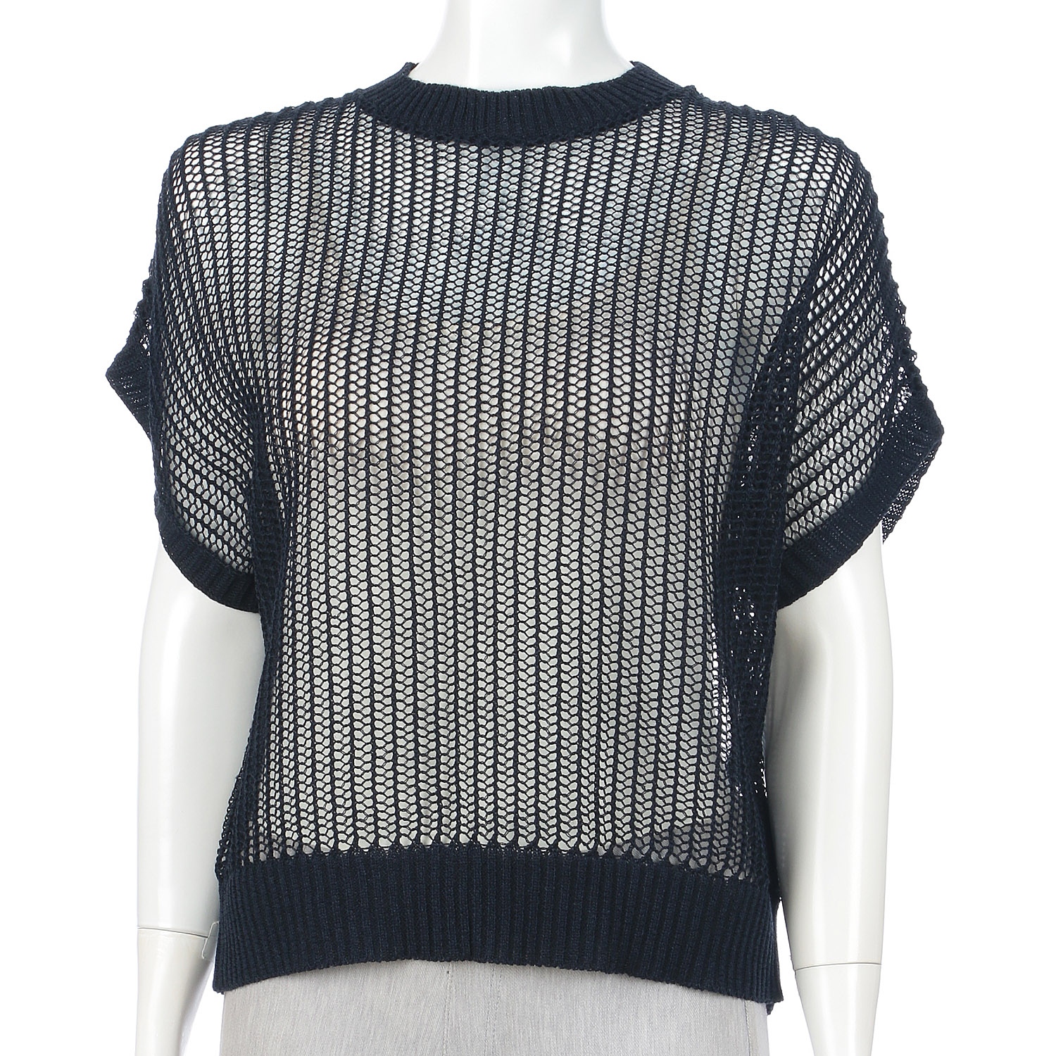 メッシュ後ろ開きレイヤードニット - 画像7