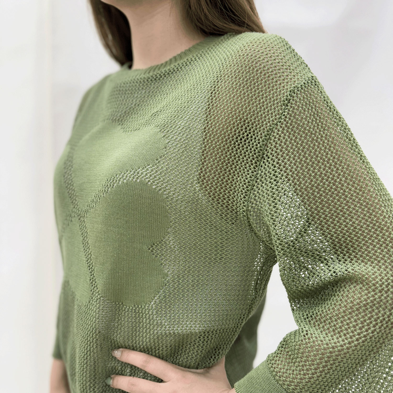 クローバー柄メッシュレイヤード - 画像5