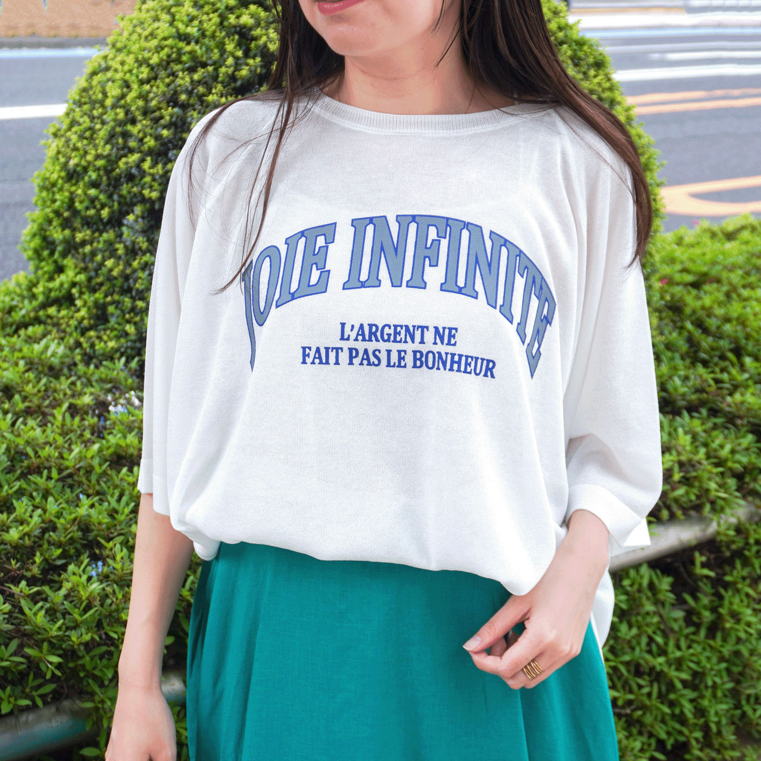 ロゴプリントサマーセーター - 画像2