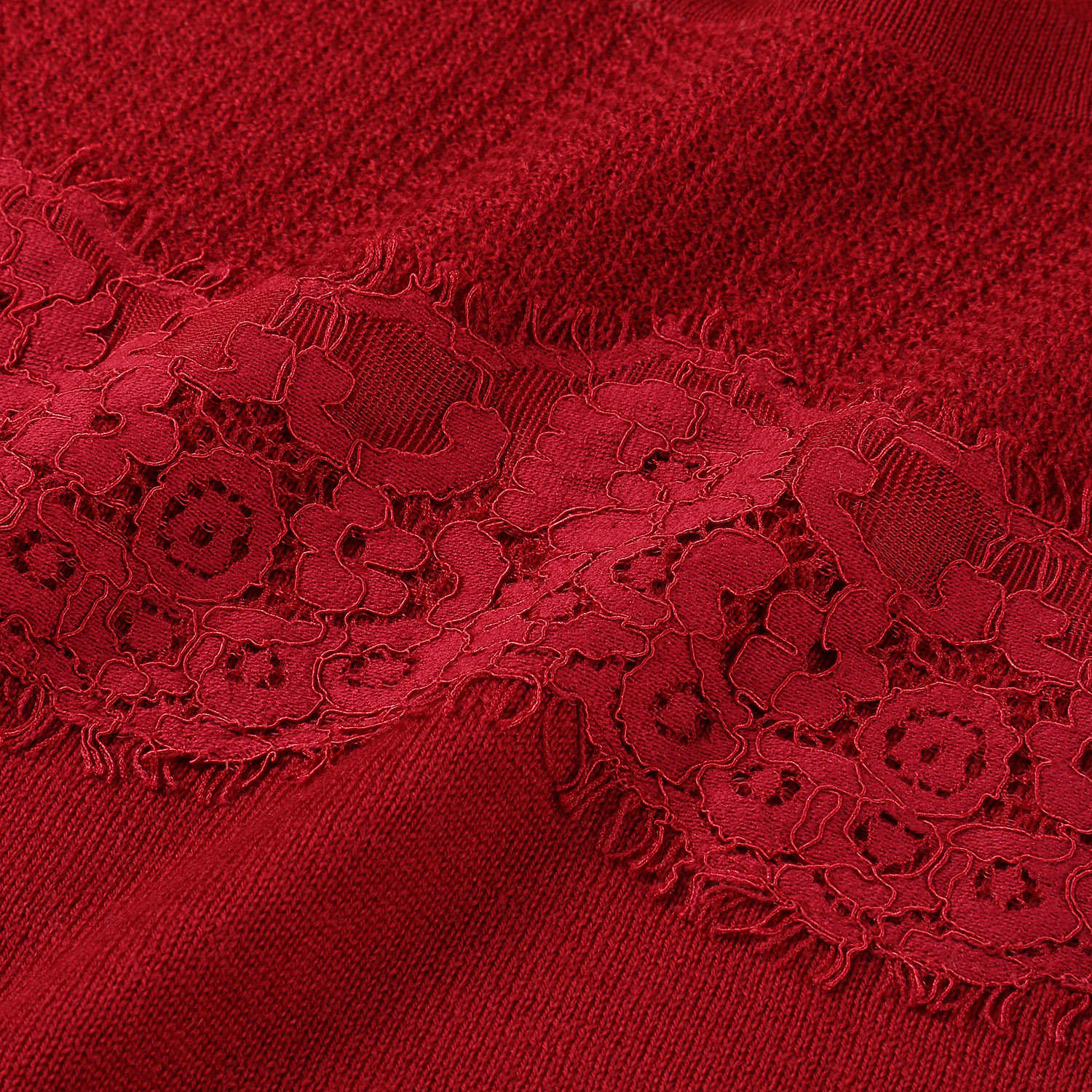 12ゲージイタリー糸 胸レースプルオーバー - 画像5