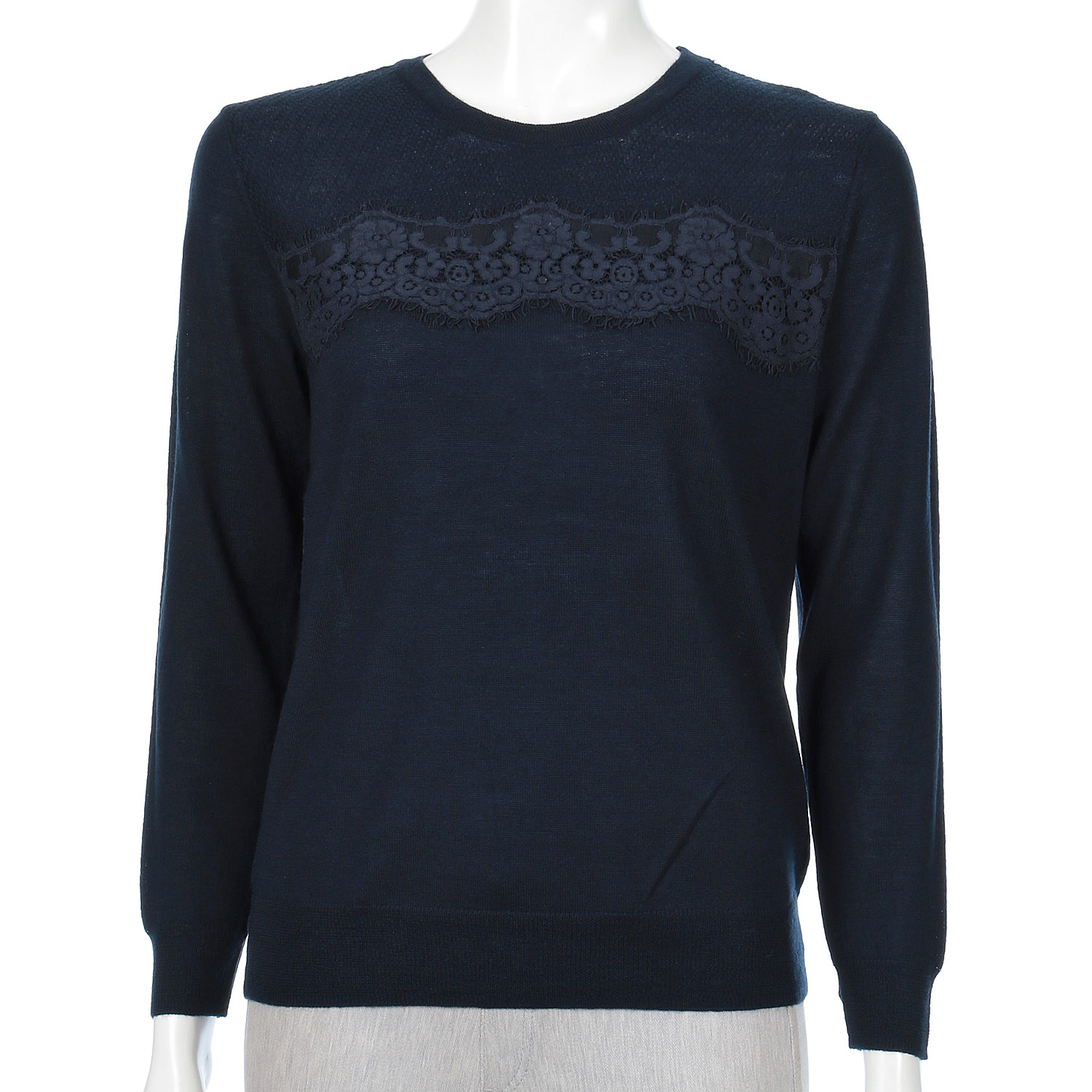 12ゲージイタリー糸 胸レースプルオーバー - 画像7