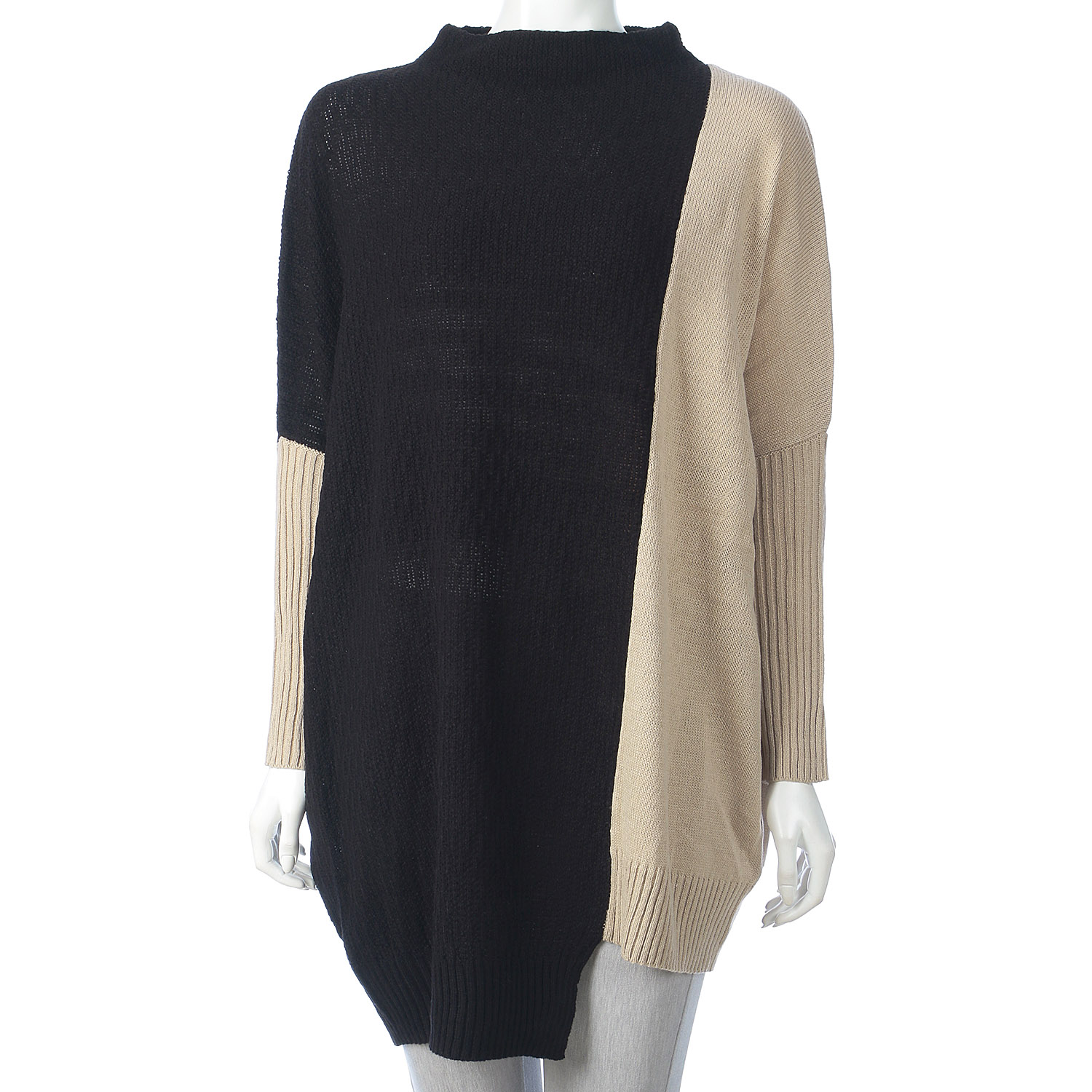 【my life】ボトルネック コクーン バイカラーチュニックニット - 画像9