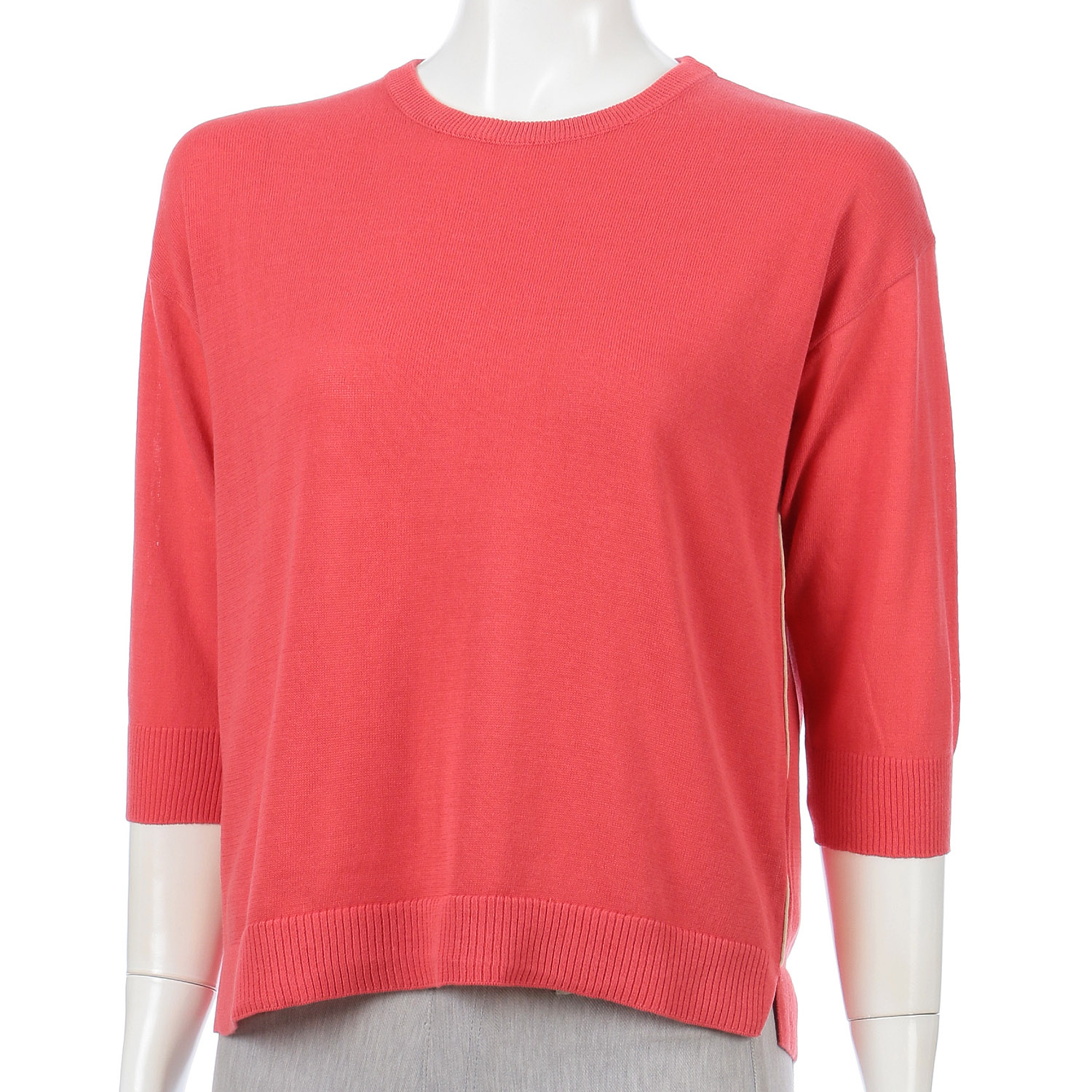 脇配色ライン天竺プルオーバー - 画像1