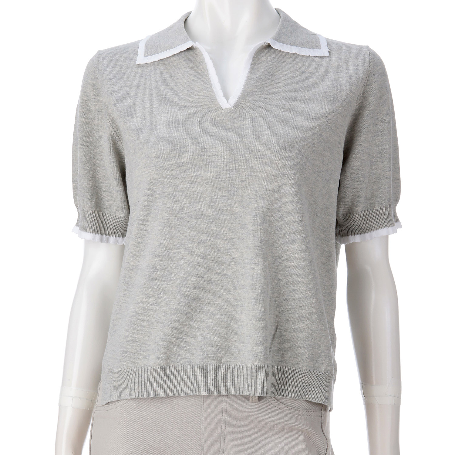 スラカップ配色衿プルオーバー - 画像2