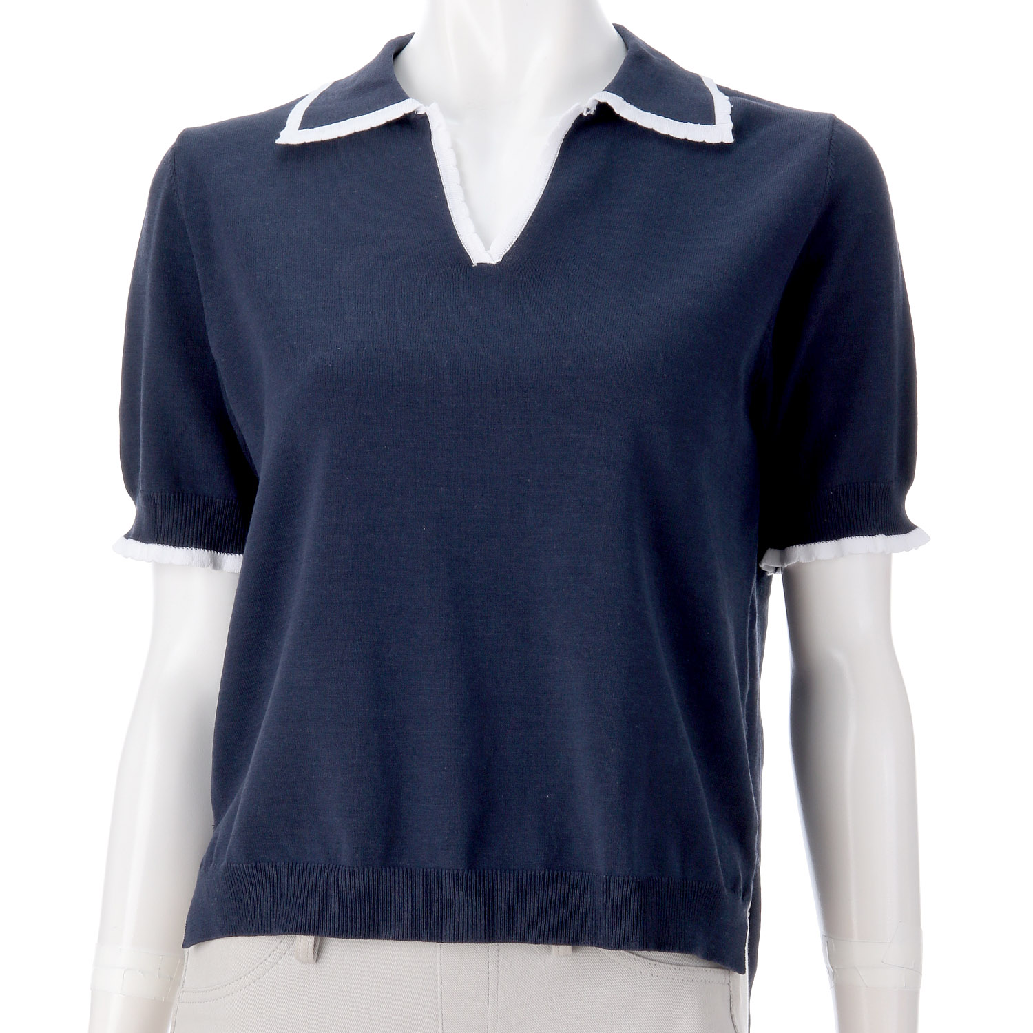 スラカップ配色衿プルオーバー - 画像7