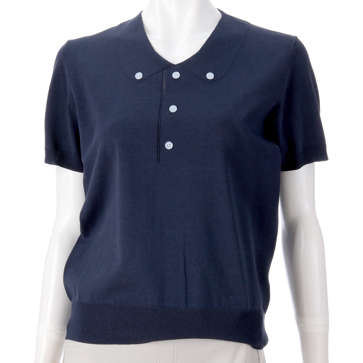 【Insta Live】ポロ衿風Vネックプルオーバー - 画像8