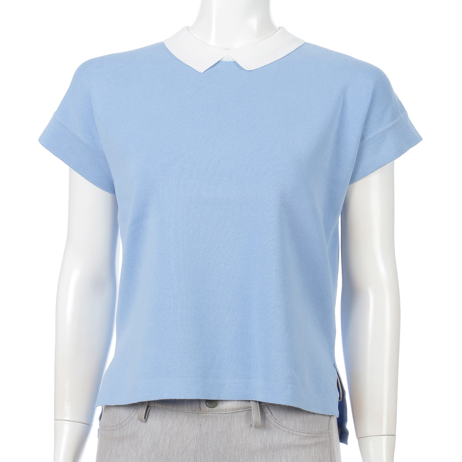 衿配色フレンチ袖プルオーバー - 画像8