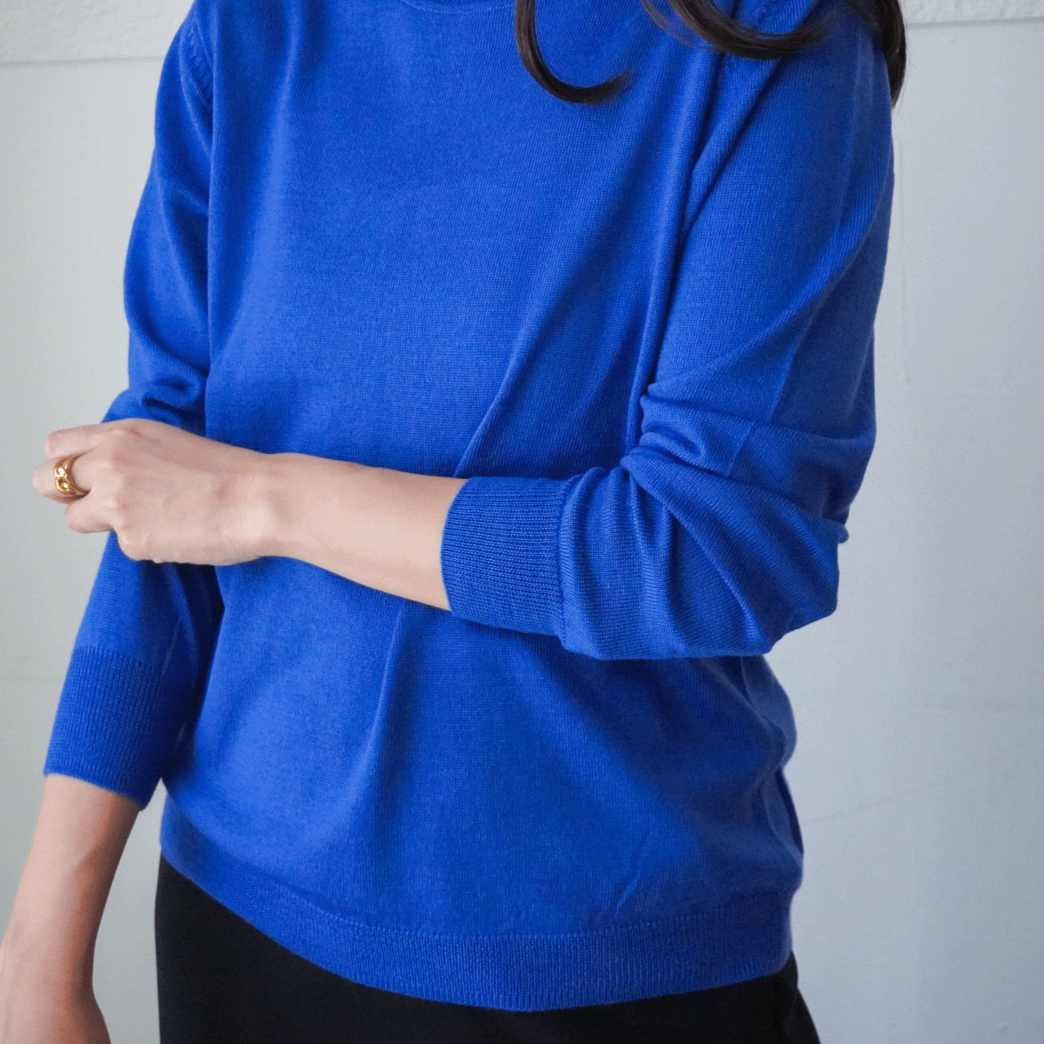 ウール100％ベーシックハイネックセーター - 画像6