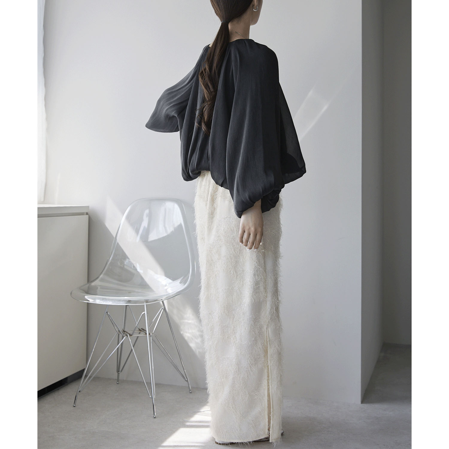 【お取り寄せ】PREFERIR（プレフェリール） ラメ楊柳バルーンスリーブボレロ - 画像18