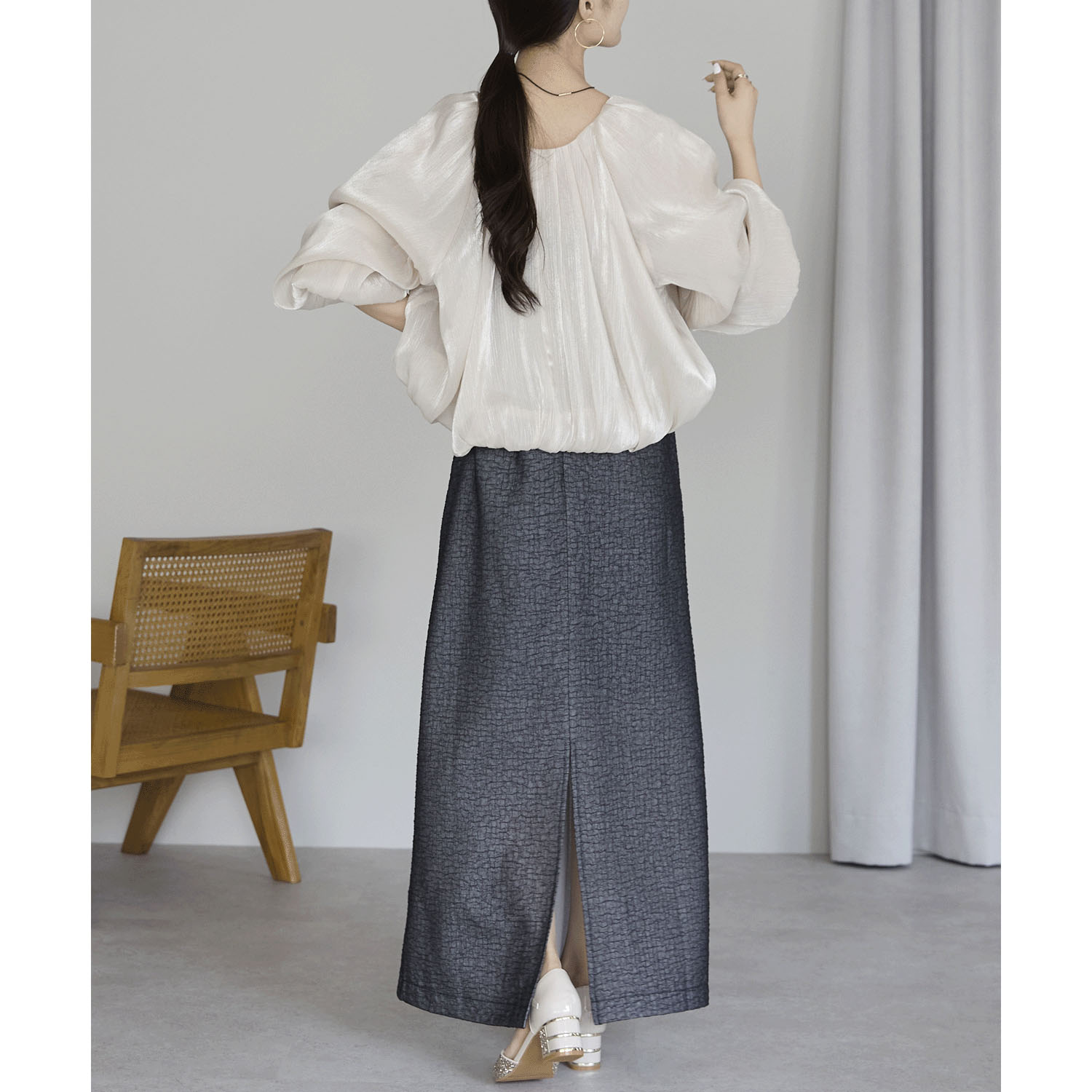 【お取り寄せ】PREFERIR（プレフェリール） ラメ楊柳バルーンスリーブボレロ - 画像38