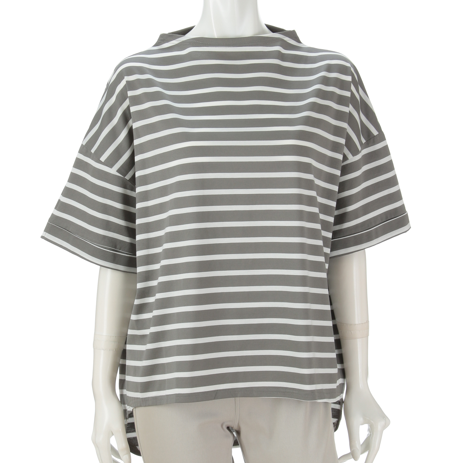 ボーダー背長プルオーバー - 画像3