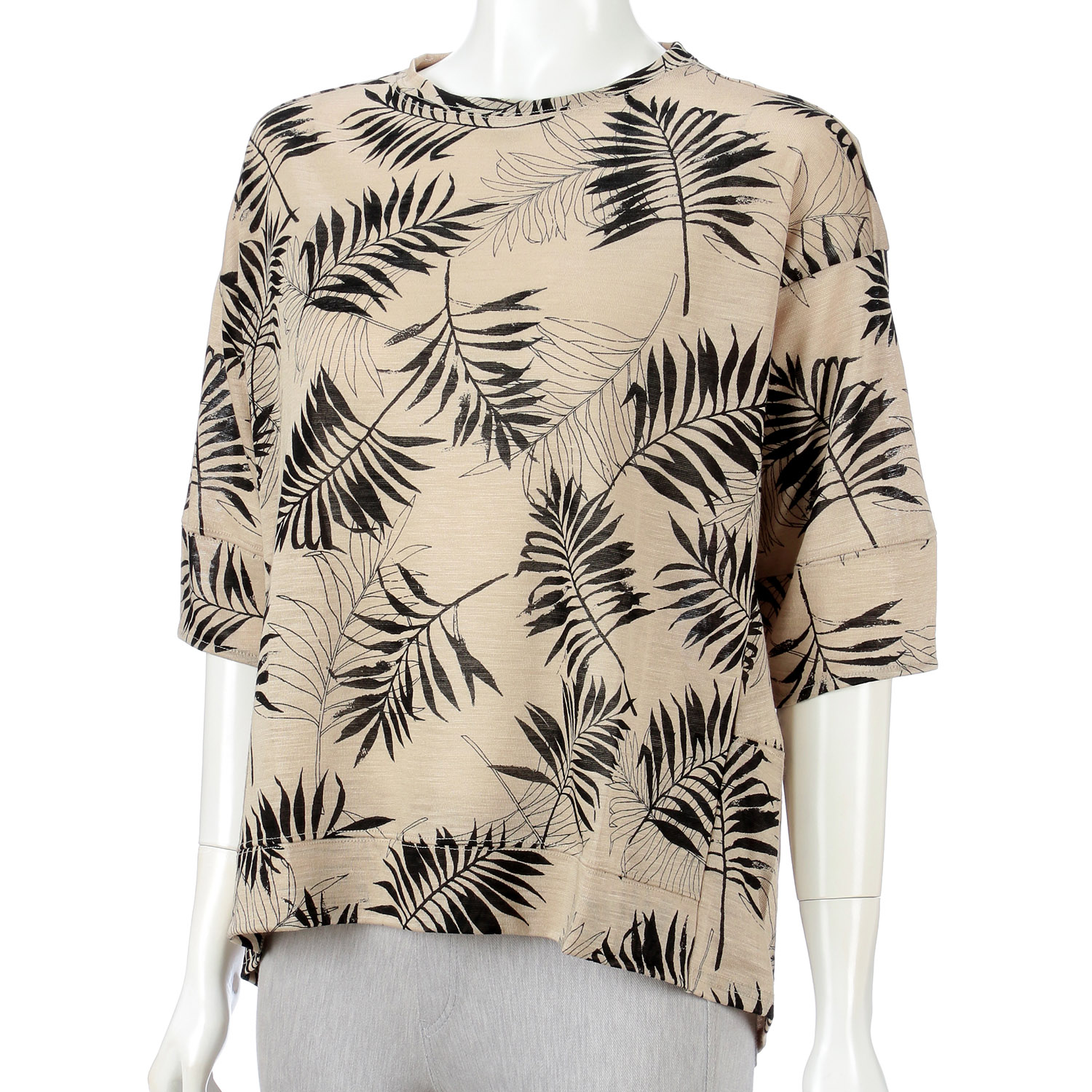 麻プリントプルオーバー - 画像2