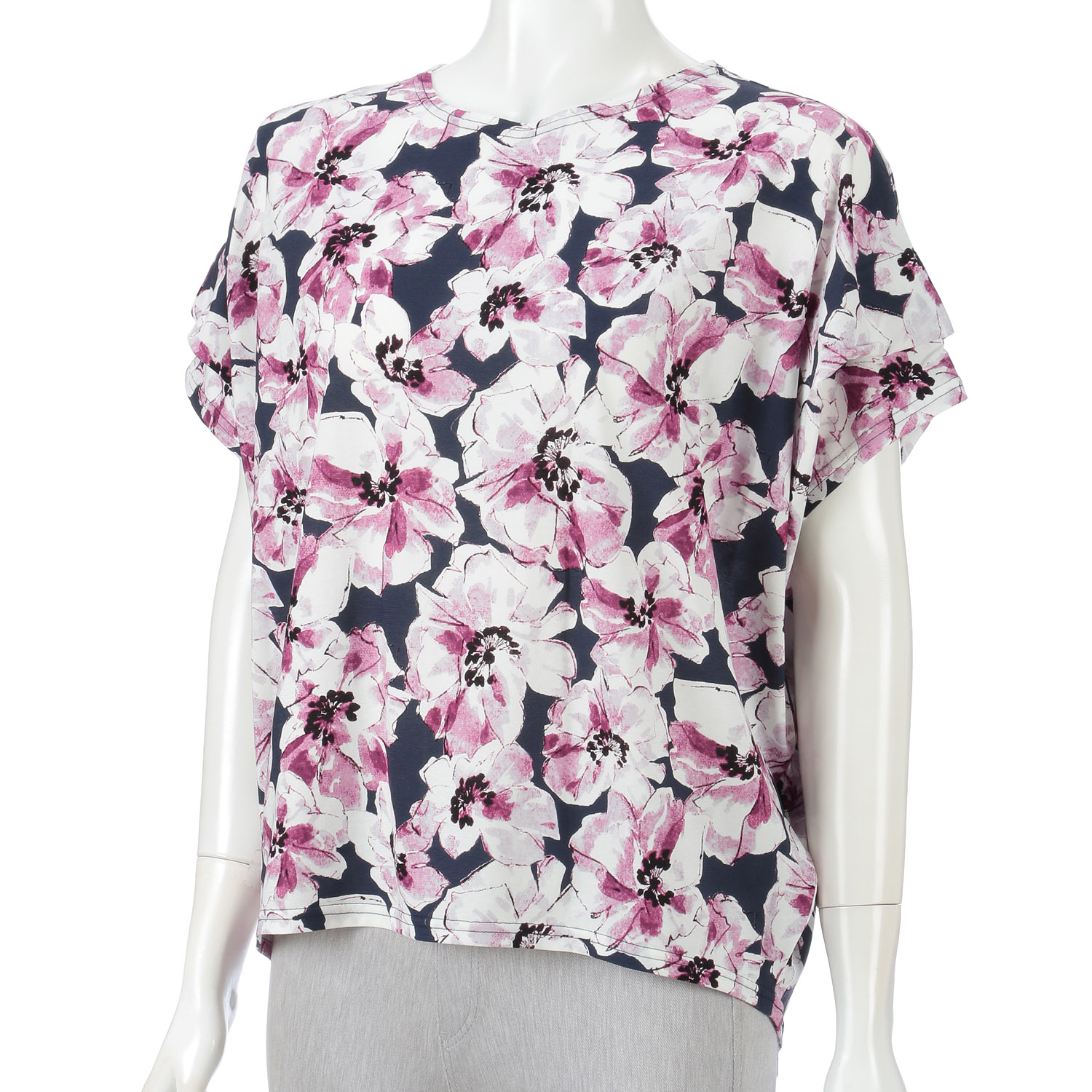 花袖タックプルオーバー - 画像2